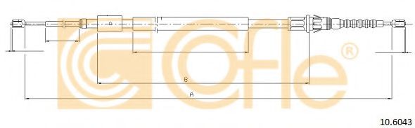 10.6043 Cablu, frana de parcare COFLE 