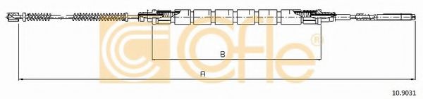 10.9031 Cablu, frana de parcare COFLE 