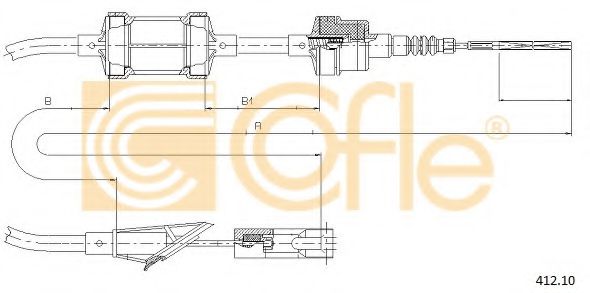 412.10 Cablu ambreiaj COFLE 