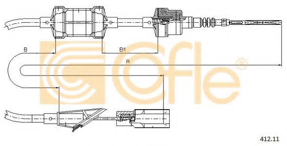 412.11 Cablu ambreiaj COFLE 