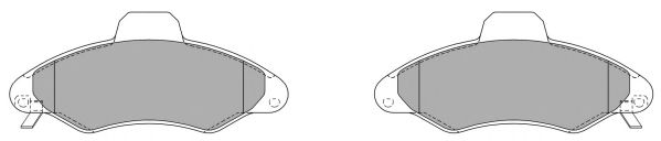 set placute frana,frana disc