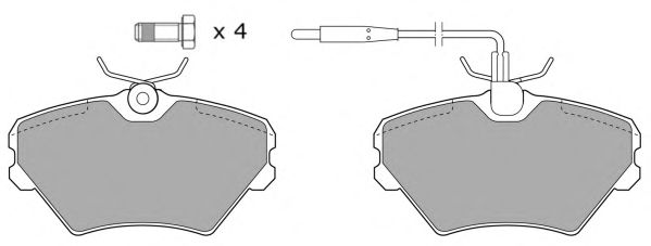 set placute frana,frana disc