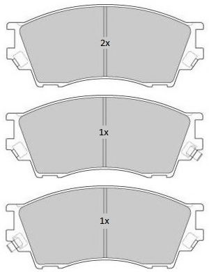 set placute frana,frana disc