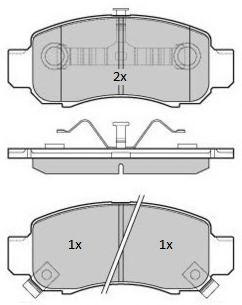set placute frana,frana disc