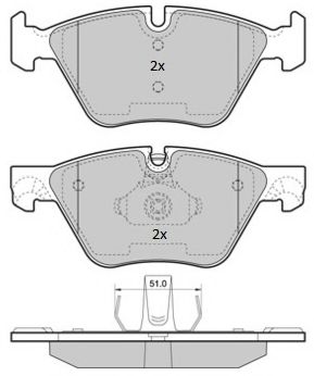 set placute frana,frana disc