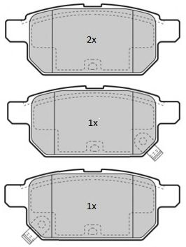 set placute frana,frana disc