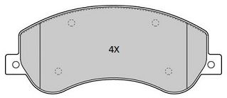 set placute frana,frana disc
