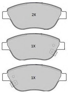set placute frana,frana disc