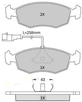 set placute frana,frana disc