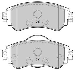 set placute frana,frana disc