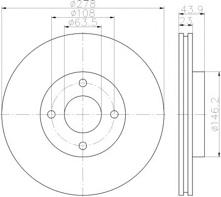 8DD 355 118-181 Disc frana HELLA PAGID 