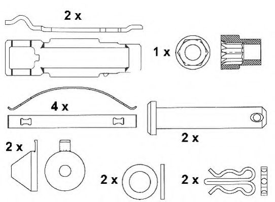 set placute frana,frana disc 2