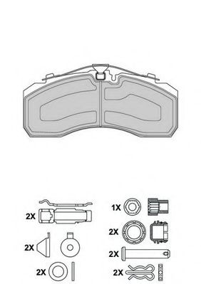 set placute frana,frana disc