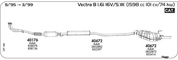OP160 Sistem de esapament SIGAM 