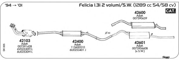 SK005 Sistem de esapament SIGAM 