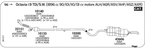 SK017 Sistem de esapament SIGAM 