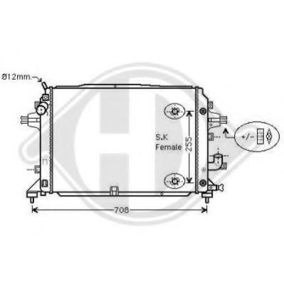 8189105 Radiator, racire motor DIEDERICHS 