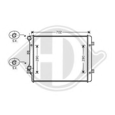 8221406 Radiator, racire motor DIEDERICHS 