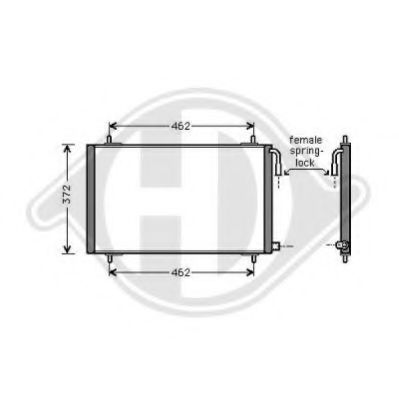 8422500 Condensator, climatizare DIEDERICHS 