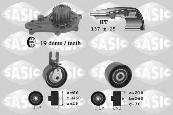 3900014 Set pompa apa + curea dintata SASIC 