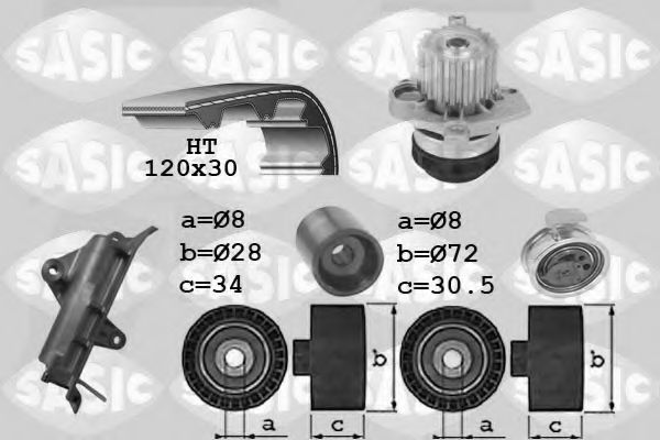 Set pompa apa + curea dintata