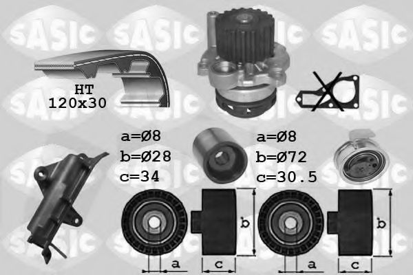 Set pompa apa + curea dintata