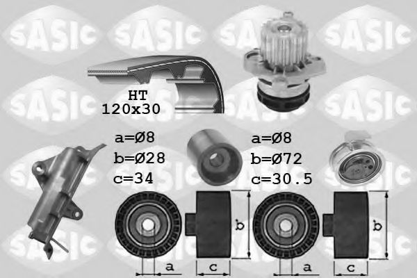 Set pompa apa + curea dintata