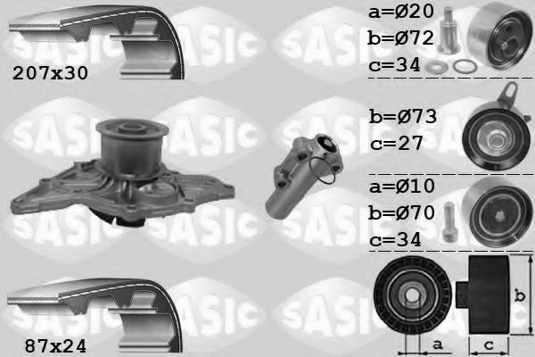 Set pompa apa + curea dintata