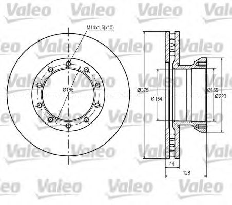 187066 Disc frana VALEO 