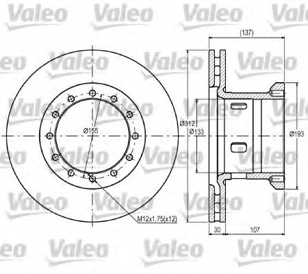 187079 Disc frana VALEO 