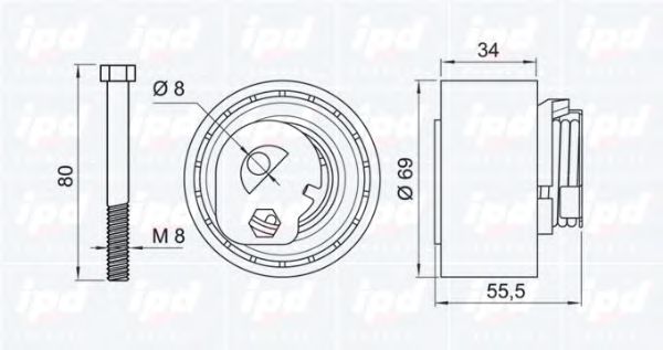 15-3102 rola intinzator,curea distributie IPD 