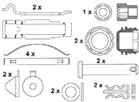 set placute frana,frana disc 2
