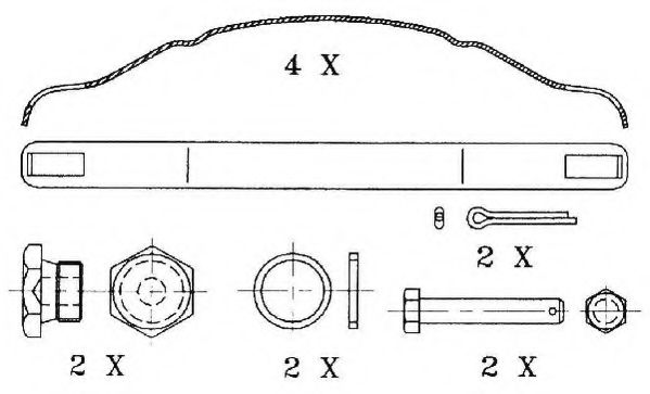 set placute frana,frana disc 2