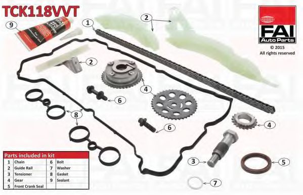 TCK118VVT chit lant de distributie FAI AutoParts 