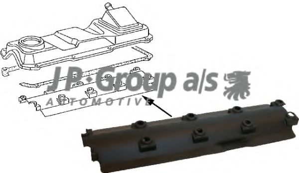 1112001400 Scut control ulei, aerisire bloc motor JP GROUP 