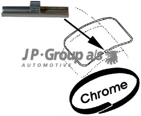 8185950106 clips, acoperire decorativa si protectie JP GROUP 