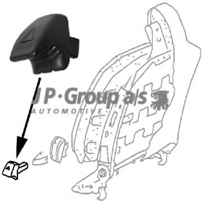 8188000500 buton pt. regl. inaltimii scaunului JP GROUP 