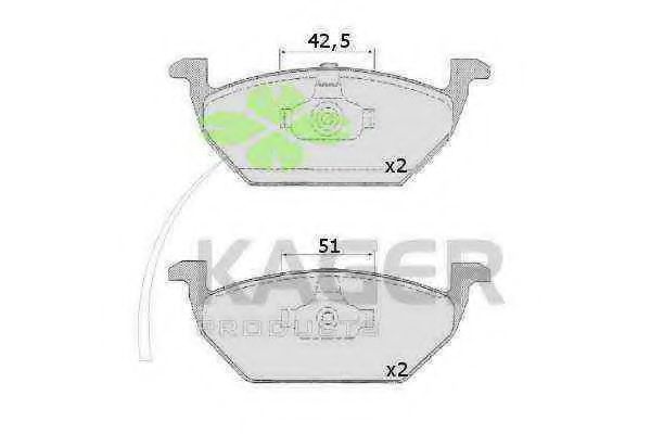 35-0139 set placute frana,frana disc KAGER 