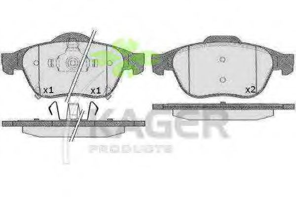 set placute frana,frana disc