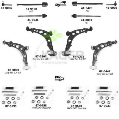 80-0314 Suspensie roata KAGER 