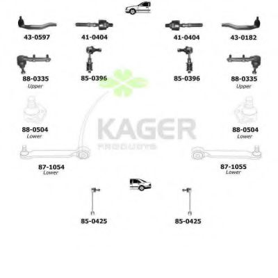 80-0549 Suspensie roata KAGER 