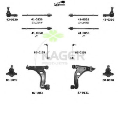 80-0637 Suspensie roata KAGER 