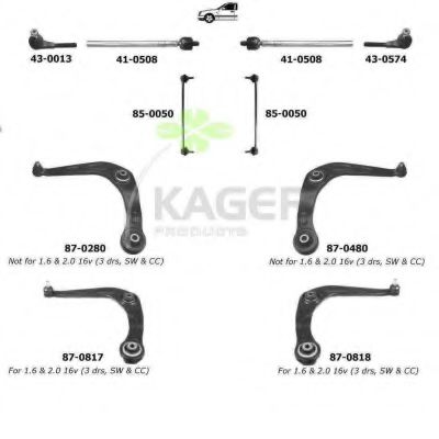 80-0752 Suspensie roata KAGER 