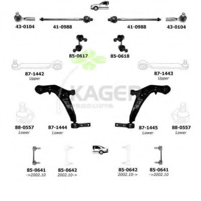 80-1124 Suspensie roata KAGER 