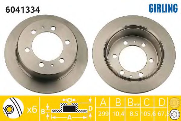 6041334 Disc frana GIRLING 
