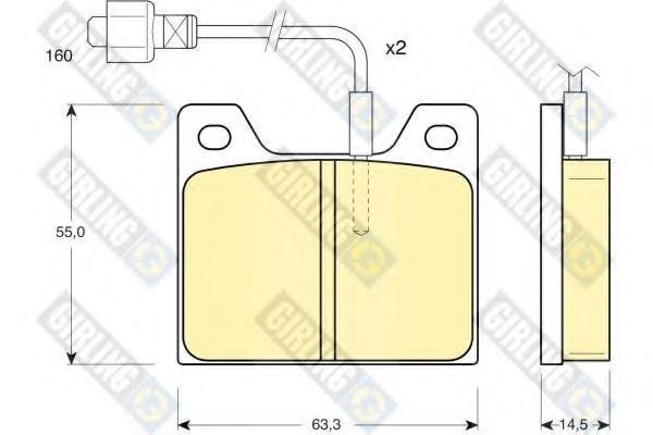 set placute frana,frana disc