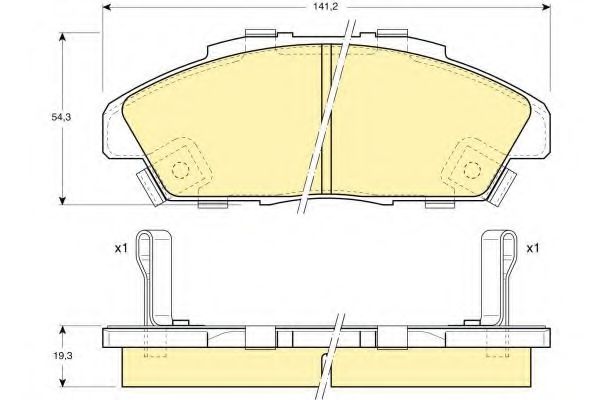 set placute frana,frana disc