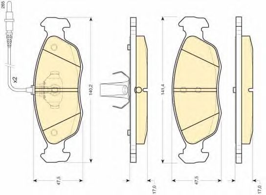 set placute frana,frana disc