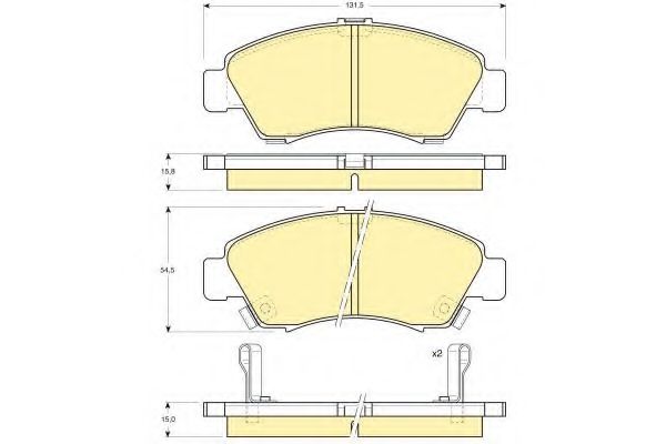 set placute frana,frana disc