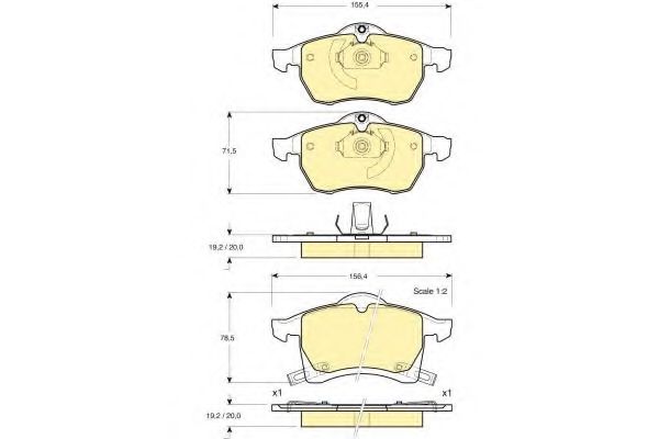 set placute frana,frana disc